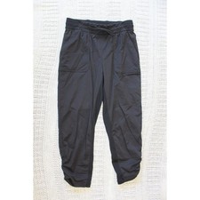 Lululemon Dance Studio Mid-Rise Cropped Pant Black Size 8 Cinchable hem drawcord