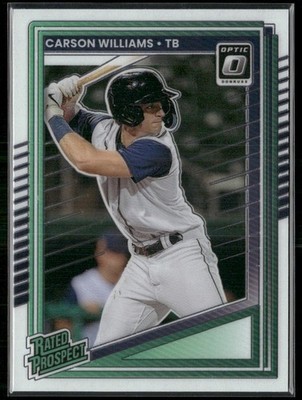 Carson Williams 2025 Donruss - Optic #135 RC Rated Prospect Tampa Bay Rays