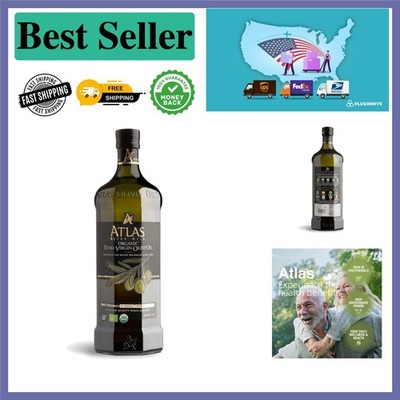 Atlas 1LT Olive Oil - Single Family Farm Cold Pressed Morrocan EVOO for Cooking