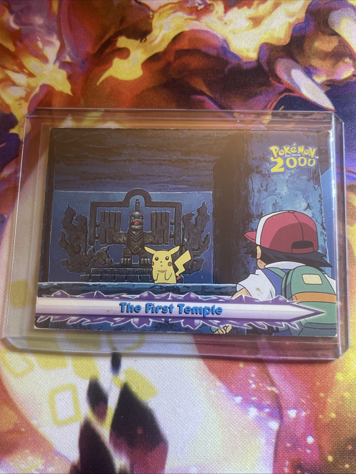 TOPPS Pokemon Card - The Movie 2000 - BLUE LOGO - THE FIRST TEMPLE  #32 🔥mp