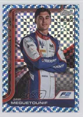 2025 Chrome Formula 1 Blue Checker Flag Refractor /150 Sami Meguetounif #40 0kr0