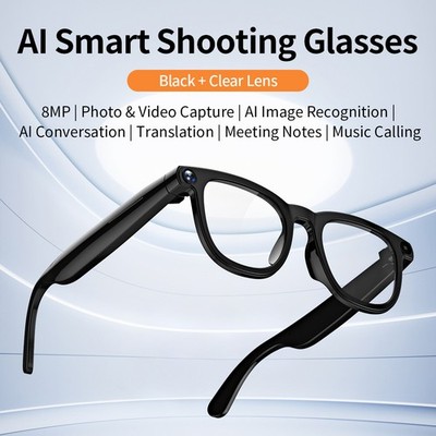 AI Smart Glasses Camera Display Camera Photo Video Bluetooth Fit IOS/Andriod LDD