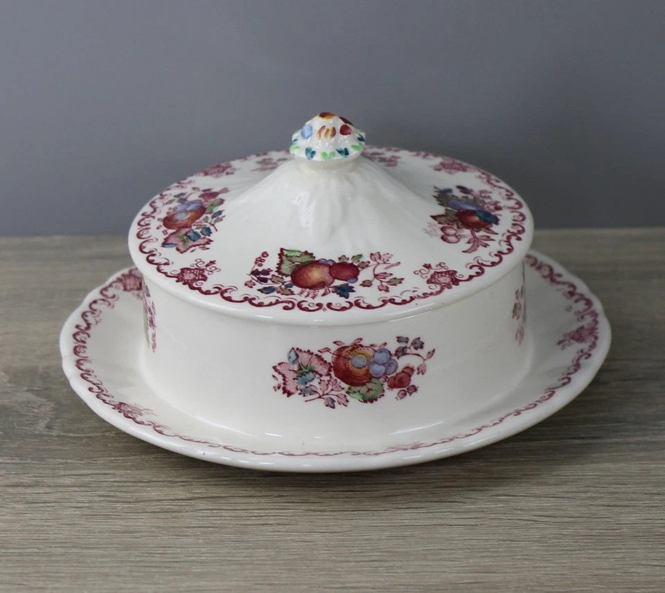 Mason´s Fruit Basket Butterdose runde Butterschale mit Butterglocke Ø 16,5 cm - Bild 1 von 1