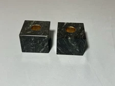 Vermont Marble Company- Marble Candle Stick Holder Pair 2