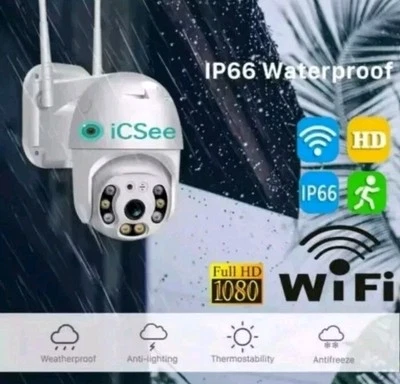 TELECAMERA ESTERNA  ICSEE CAM PTZ WIFI CAMERA WIRELESS ESTERNO SMART SPEED ZOOM  - Immagine 1 di 3
