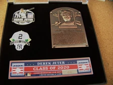 Derek Jeter NY Yankees 3 pin set Baseball Hall of Fame pin Cooperstown New York