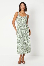 Dorothy Perkins Green Midi Dress Womens Daywear Dresses