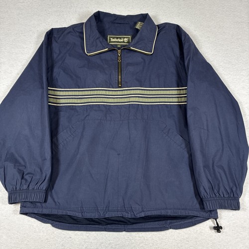 Timberland, Vintage Timberland Windbreaker Jacket Mens Small Navy 1/4 Zip Pullover Anorak