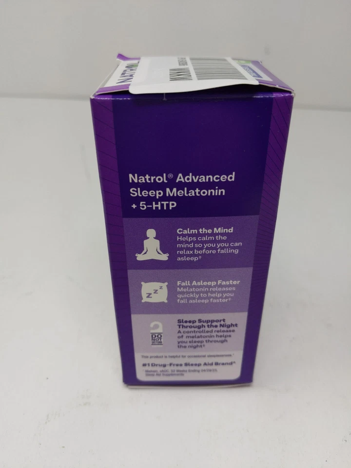 06/25 Natrol улучшенный сон мелатонин + 5htp, 6 мг, успокаивающее снотворное - Изображение 4 из 4