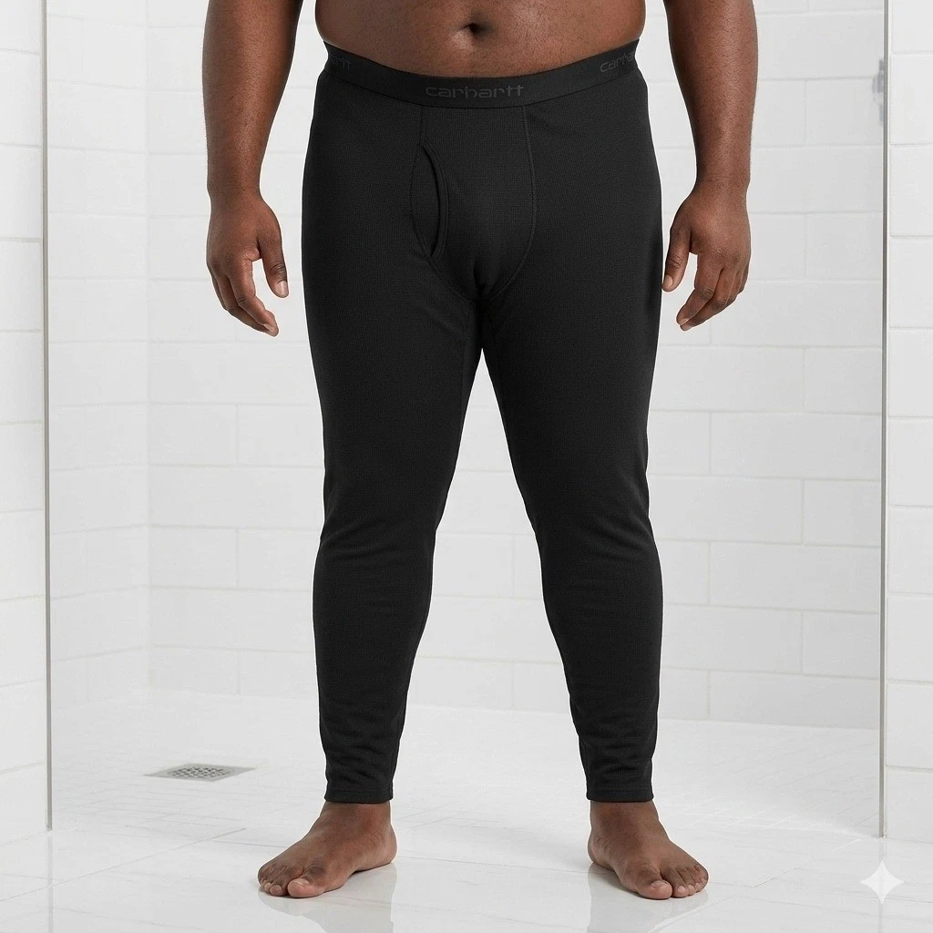 Carhartt Force Midweight Waffle Base Layer Pants Black UM0115-M Men's 2XL *NEW*