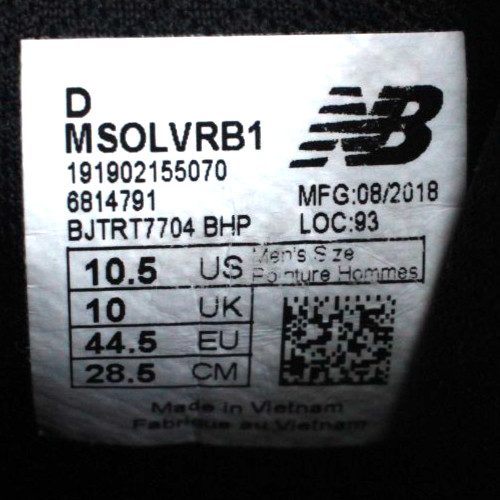 New Balance Running Shoes MSOLVRB1 Black/Blue Size 10.5 thumbnail 9