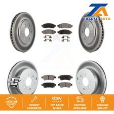 Front Rear Coated Disc Brake Rotors And Ceramic Pads Kit For Nissan Pathfinder