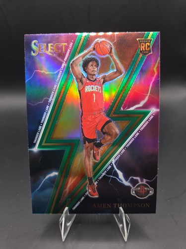2023-24 Panini Select - Thunder Lane Amen Thompson #13 Green Prizm (RC)