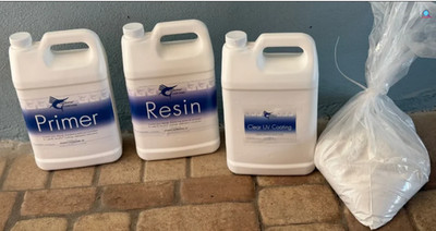 The Acryfin Polymer Coating kit for Marine Docks open box but product unopened 
