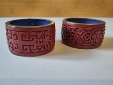Trendwand-Lackawar Serviettenringe aus China / Messing / Emaille / 2 St&uuml;ck