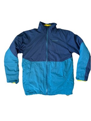 Marmot Jacket Mens Medium M Down Thinsulate Lightweight Double Layer Blue Snow