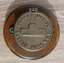 Hersey Mfg Co Boston, MA Brass Water Flow Meter Cover Paperweight Box Steampunk