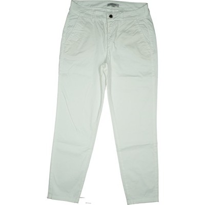 COMMA, 38 L28 Jeans Hose weiß Damen Stretch Chino Stoff dünn high R. Praxis W30