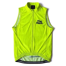 The Feed men's cycling vest size Small yellow Pressio Hi Viz Yellow