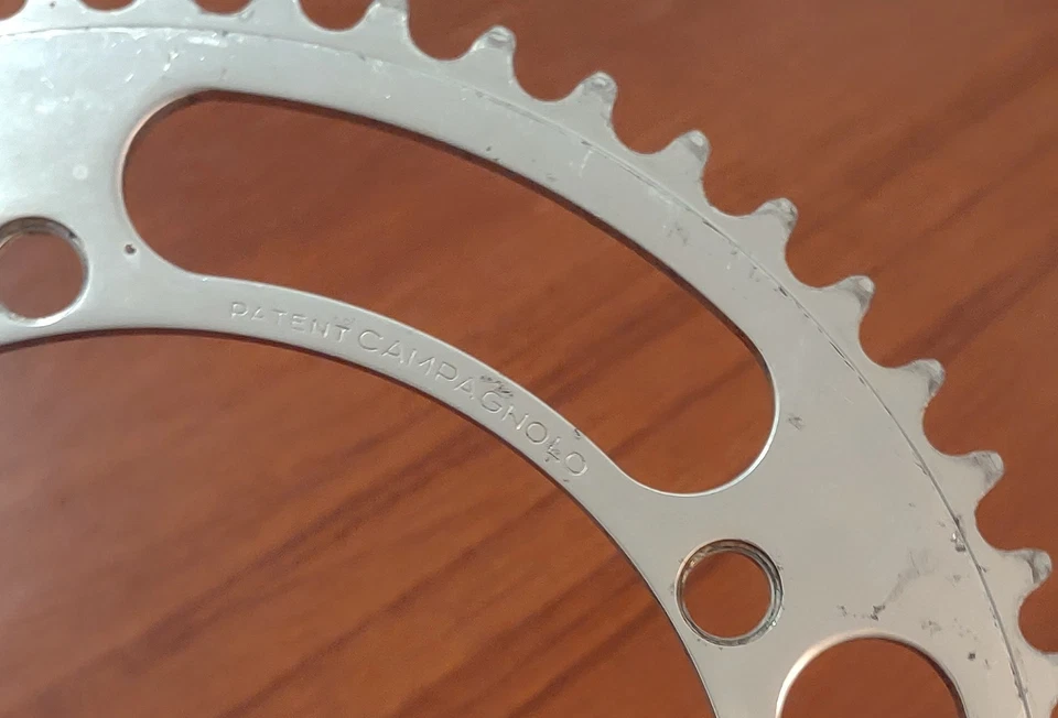 Campagnolo Bike Chainring Silver Color 5x Bolt 144mm bcd 52 Tooth   - Image 3 of 4