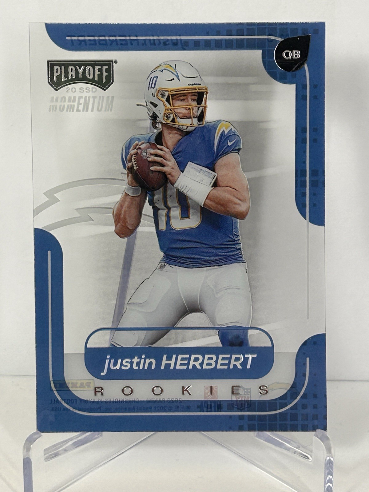 2020 Chronicles - Playoff Momentum Rookies Justin Herbert #M-3 (RC) Chargers