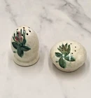 Vintage Salt And Pepper Shakers Petite Red Wing Pottery Lexington Rose, Floral