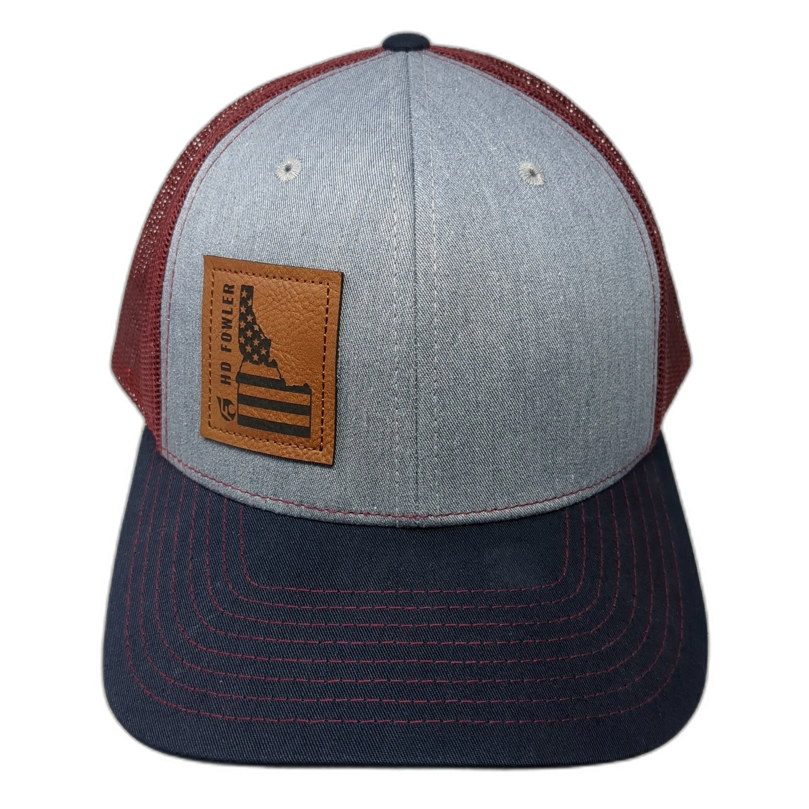 HD Fowler Idaho U.S. Flag Snapback Trucker Hat Multi One Size 6 Panel Richardson