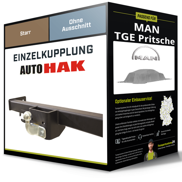 Starre AnhäNgerkupplung für MAN TGE Pritsche 11.2016-Jetzt Auto Hak NEU-image