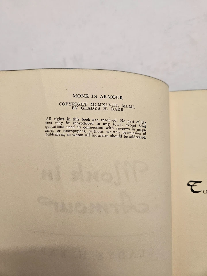 Monk in Armour: Based on the Life of Martin Luther; Barr (1948) Vintage - Image 4 of 4