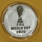 FIFA 2026 1 oz .999 Fine Silver Round Bullion Medal Soccer Ball Design