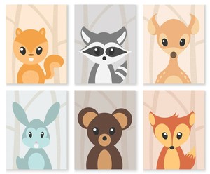 woodland baby animal prints