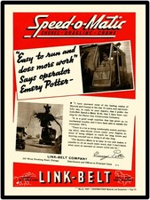 1939 Linkbelt Shovel New Metal Sign: Shovel - Link Belt Speed O Matic K-45 Model