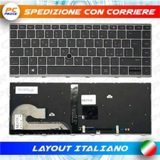 TASTIERA ORIGINALE PER HP ELITEBOOK 745 G5 840 G5 SILVER RETROILLUMINATA