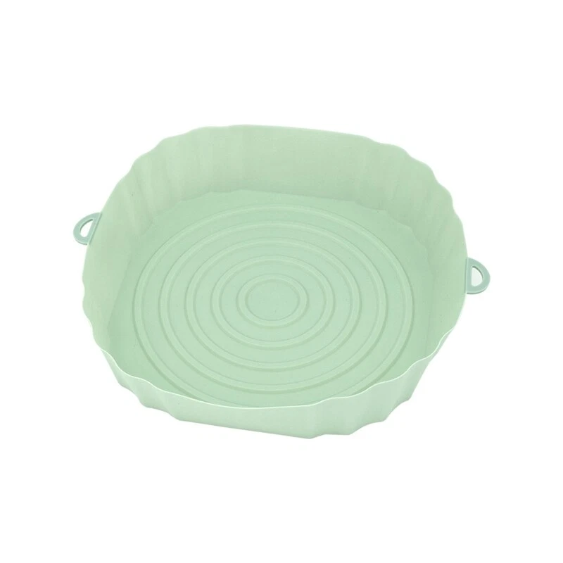 Air Fryer Baking Tray Silicone Pot Reusable Thin Round Home Kitchen Pizza Mat