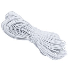 1mm 1.5mm White Black Thin Round Elastic Polyester Cord Sewing Crafts