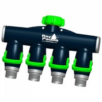 Ray Padula Thumb Control 4-way Hose Faucet Manifold Splitter - Yd Inc. Ray Padula Thumb Control 4-way Hose Faucet Manifold Splitter - Yd Inc.