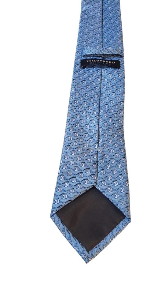 Corbata de cuello Sastre Para hombres Diseñador Lujo Pez Azul Novedad Negocios Iglesia Traje Foto 4 de 4