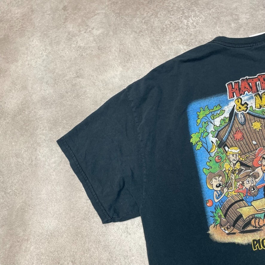 Feud N Feast N T-Shirt Mens Y2K Dinner Show Graphic Short Sleeve Tee Black XL image 5