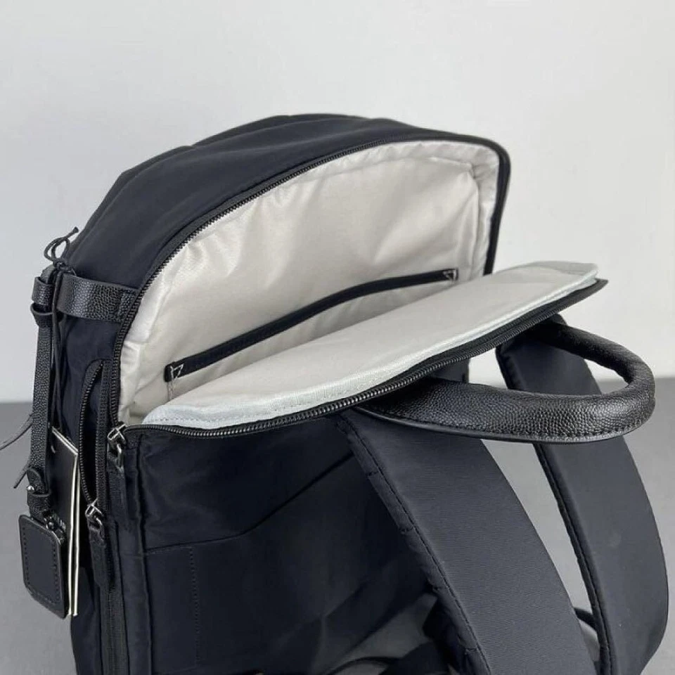 Mochila TUMI VOYAGEUR Montana Negra Nylon Gunmetal Business Outlet Nueva Foto 2 de 4