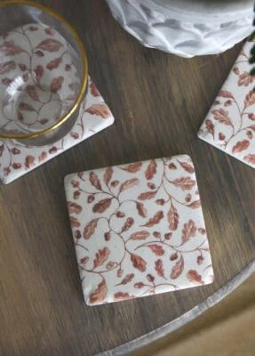 HEAVENLY HOMES AND GARDENS Oak Leaf Coasters, Tea Drinks Coaster, Mini Leaves Coaster, Kitchen Gift