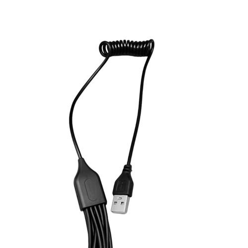 10-Way USB Charging Adapter Cable Spring Coiled Wire Support Quick Data Sync - Zdjęcie 3 z 8