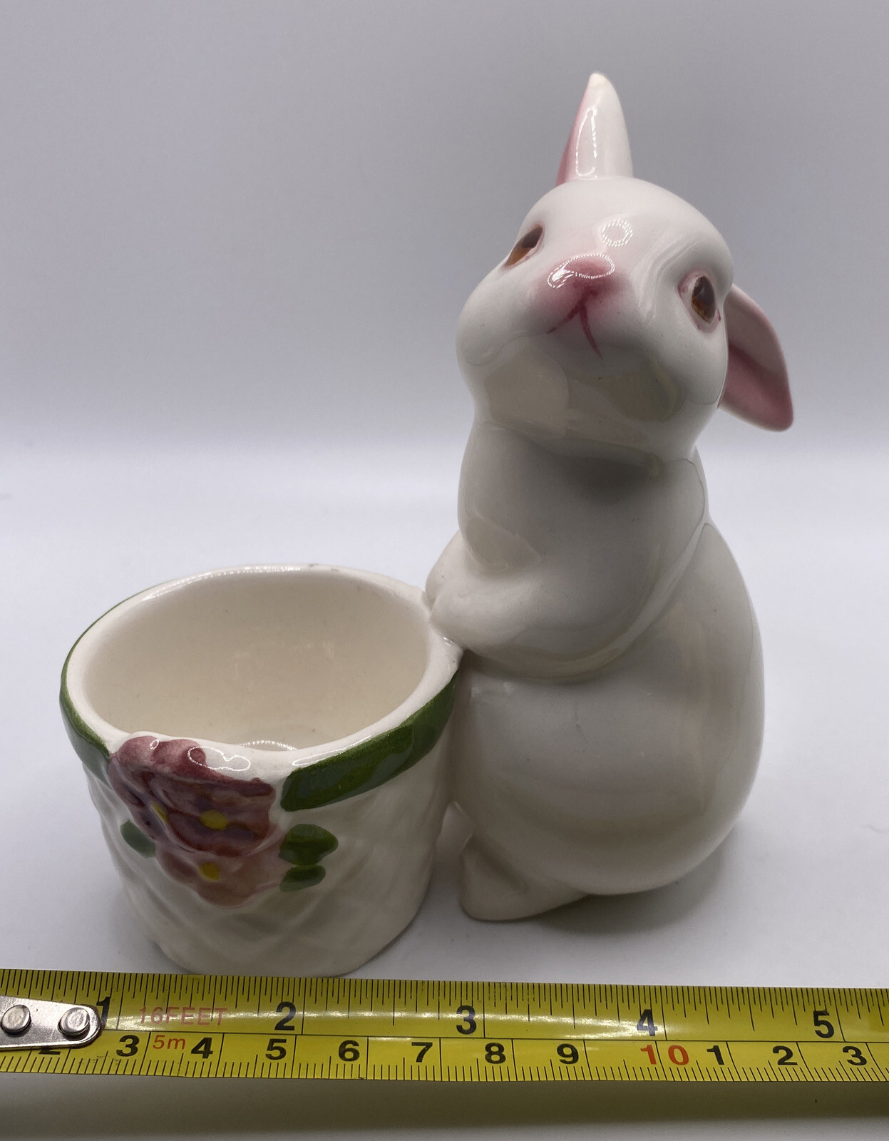 Vintage AVON Signed Rabbit Bunny Egg/Votive ceramic Holder 1980 | eBay