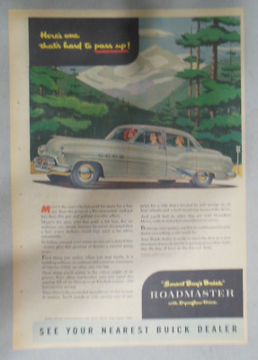 Buick Car Ad: New Buick Roadmaster ! from 1951 Size: 11 x 15 inches