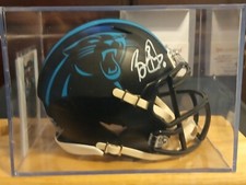 BRIAN BURNS Signed Carolina Panthers Eclipse Alternate Speed Mini Helmet (JSA)