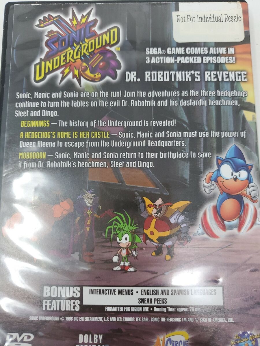 Sonic Underground Dr Robotniks Revenge DVD Kids Family Movie 843501000021