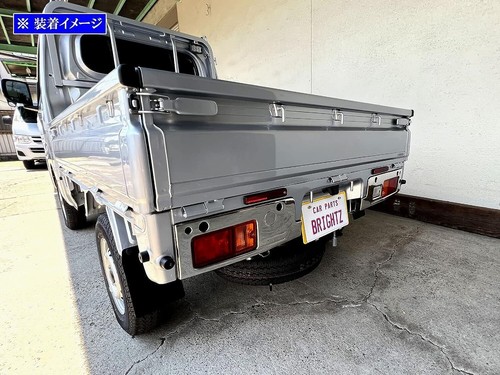 Daihatsu Hijet S500P S510P Super Mirror Stainless Plated Rear Bumper Panel 3PC - Picture 5 of 6