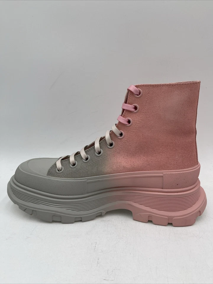 Mujer Alexander McQueen Ombré Botines Con Cordones Rosa/Gris Talla 39 Foto 4 de 4