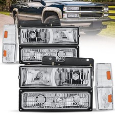 2X Headlights w/ Bumper Corner Lights For 198...