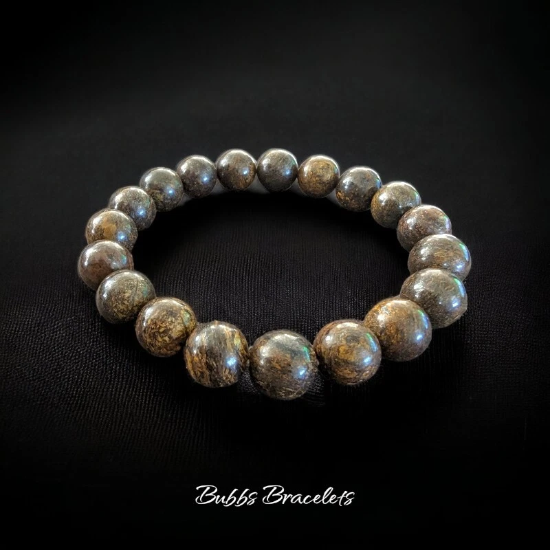 Браслет из бронзита с натуральными целебными камнями 10 мм - Изображение 3 из 4