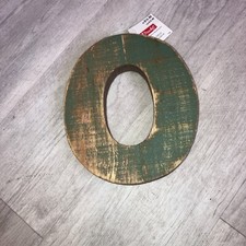 Make Market Alphabet Letter O Wooden 9  x 8  x 1  Rustic Distressed Craft